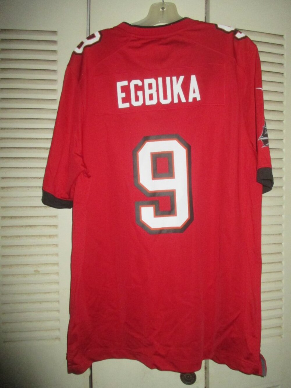 New Nike Emeka Egbuka Tampa Bay Buccaneers Red Game Jersey Size Large - Picture 2 of 3
